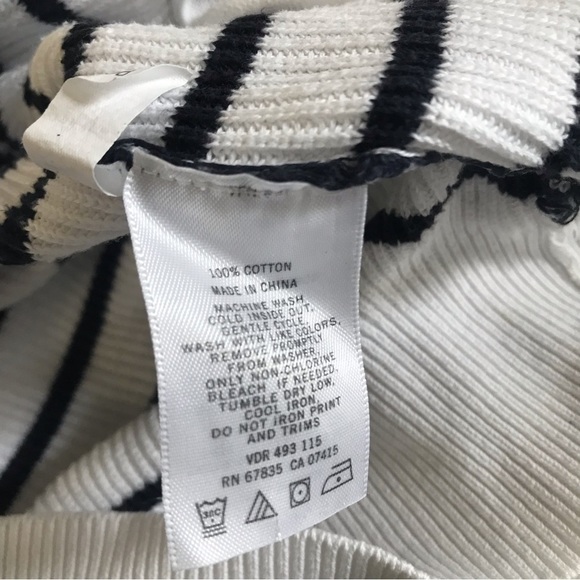 NAUTICA Cardigan White Blue Stripes Spring 100% Cotton Plus Size 3XL 3X​​ - Picture 5 of 7